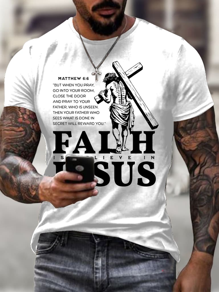🔥Buy 3 Get 15% Off🔥Men's Jesus Faith T-Shirt