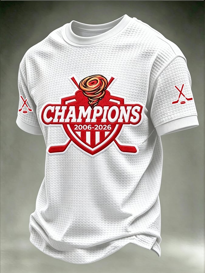 Men's Ice Hockey Print Short-Sleeve T-Shirt