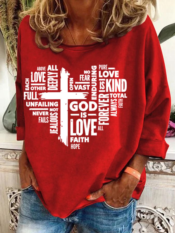 Women'S God is Love Sweatshirt