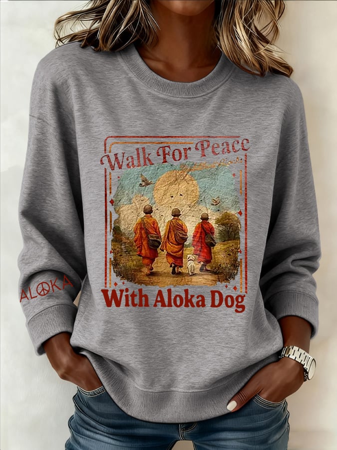 Women's Walk For Peace Art Print Sweatshirt