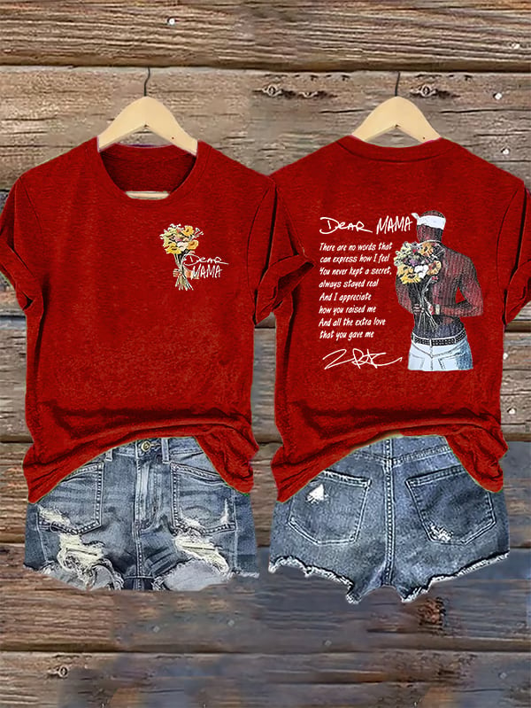 Women's DEAR MAMA Printed T-Shirt