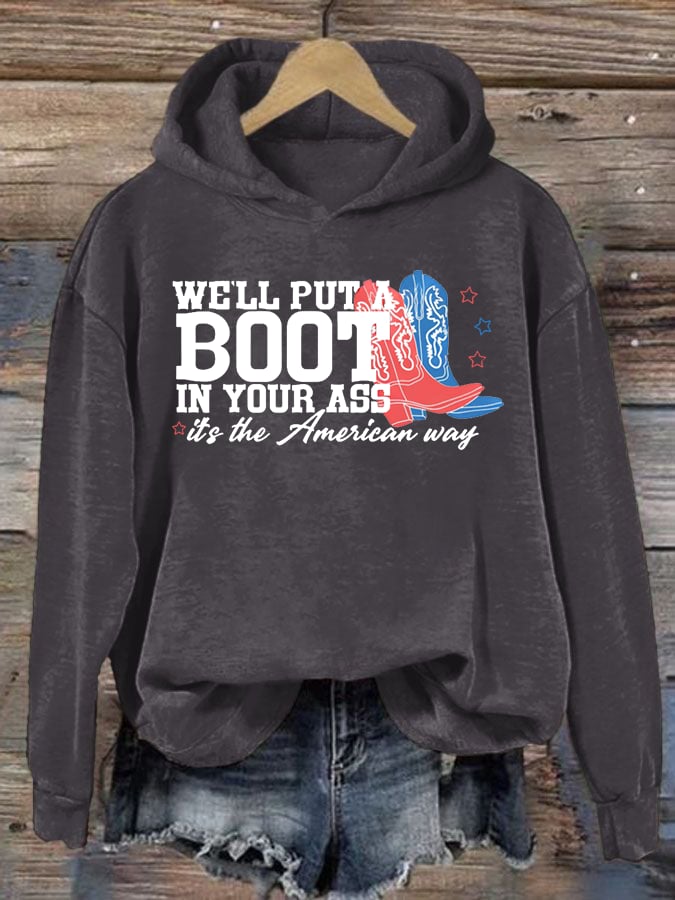 Women's Courtesy of the Red, White and Blue Cowboy Hoodie