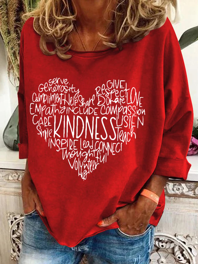 Women'S Valentine's Day Print Casual Sweatshirt
