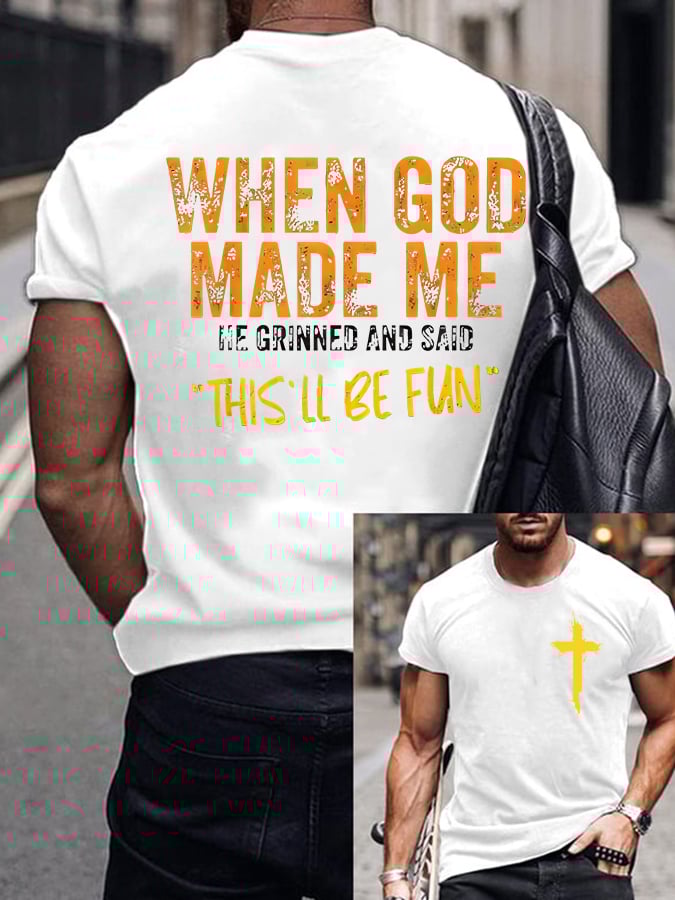 🔥Buy 3 Get 15% Off🔥Men'S Casual Faith Short-Sleeved T-Shirt