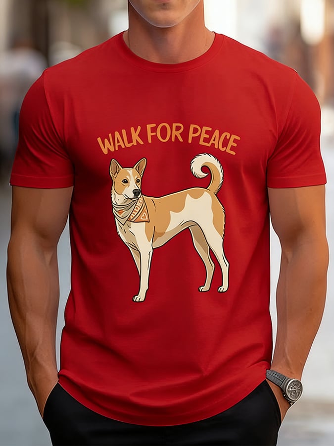 Men's Walk For Peace Printed Shirt