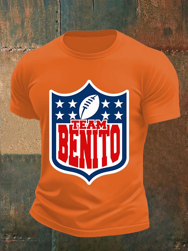 Men's Team Benito Puerto Rico Print Casual Tee