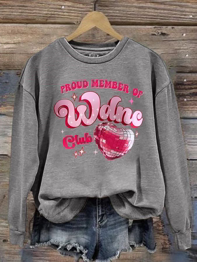 Women's Retro Funny Proud Member Of Club We Do Not Care Menopause Perimenopause Print Sweatshirt