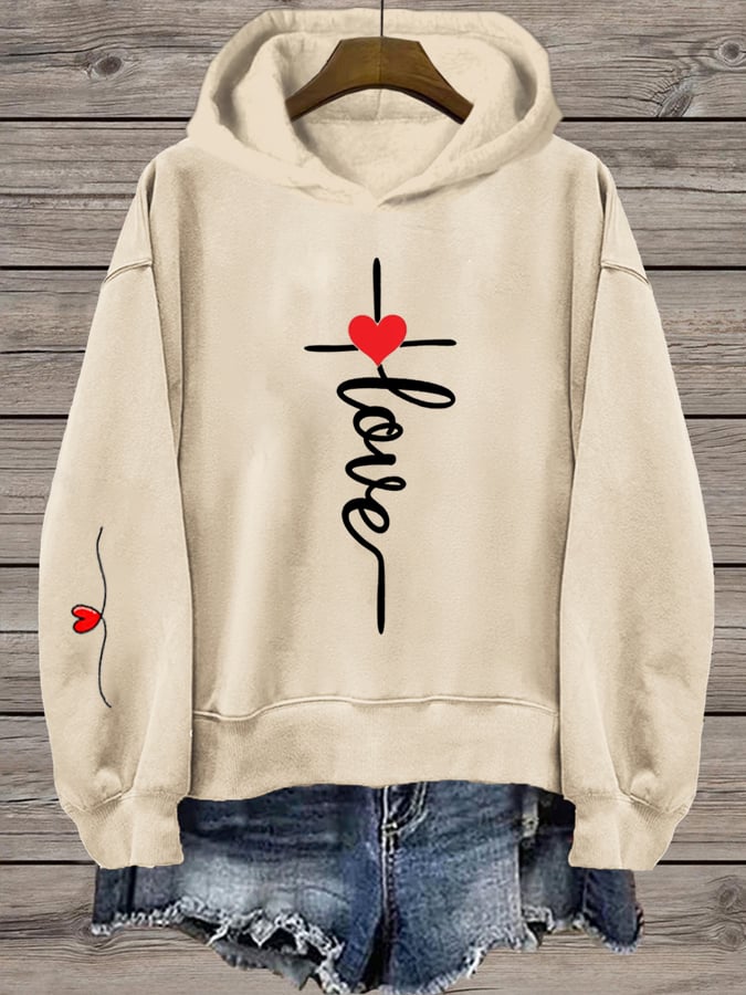 Women's Love Cross Printed Sweatshirt