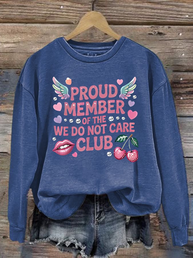 Women's Retro Funny Proud Member Of Club Menopause Perimenopause Print Sweatshirt