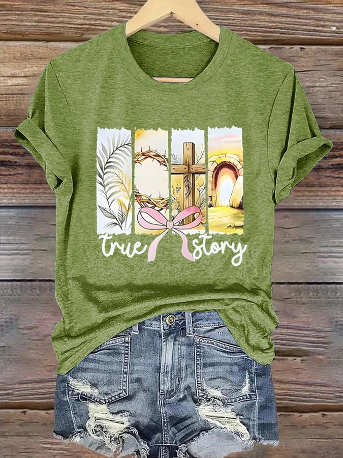Women's True Story Faith Print Shirt