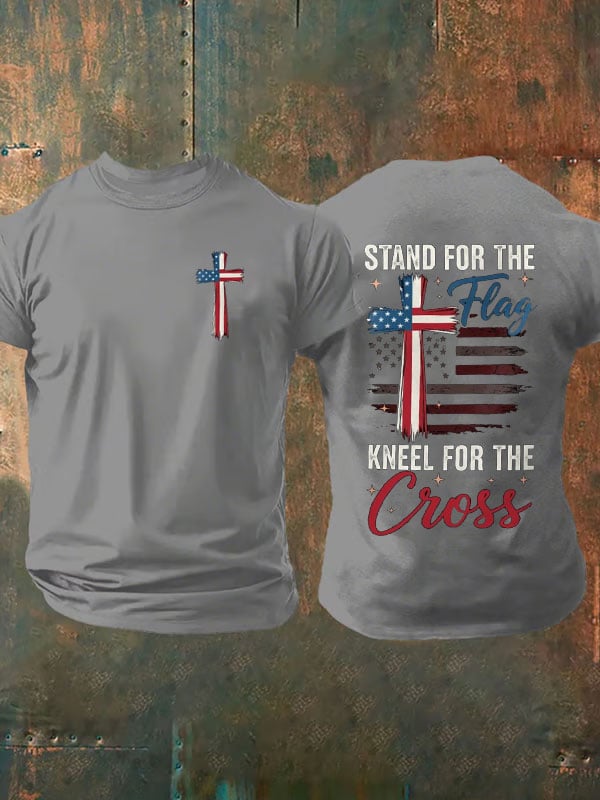 🔥Buy 3 Get 15% Off🔥Men's Faith Cross Printed Casual T-shirt