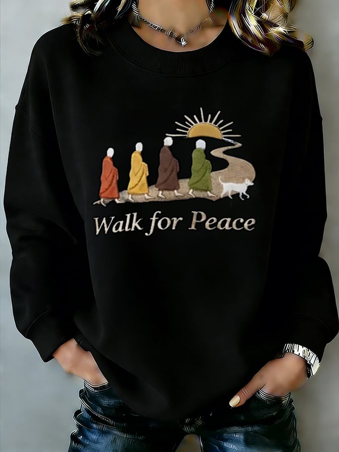 Women's Walk For Peace Art Print Sweatshirt