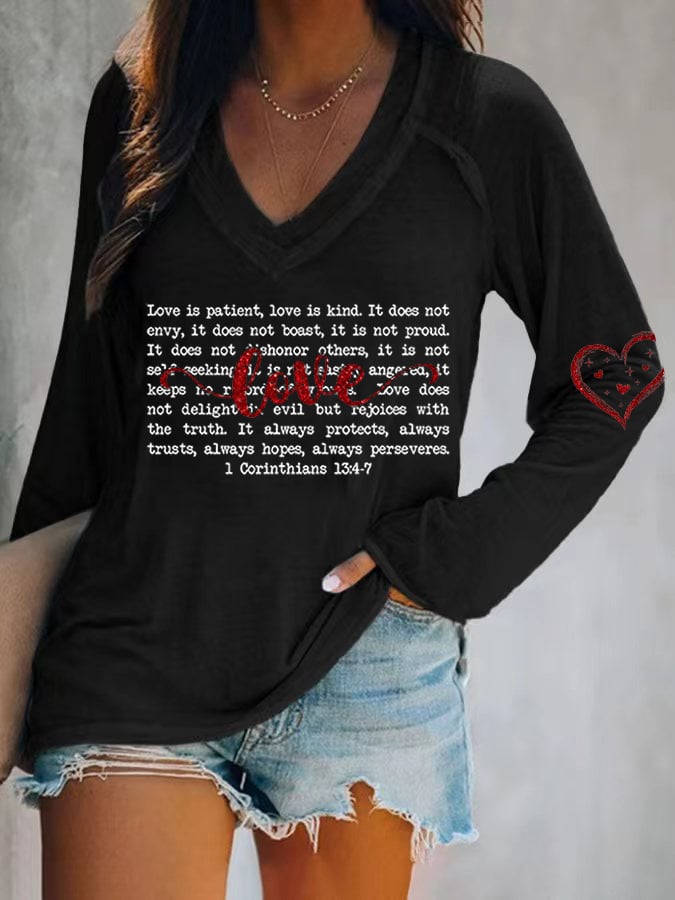 Women's Love is patient Printed T-Shirt