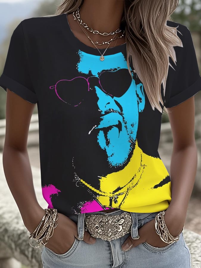 Women's Puerto Rico Printed Short-Sleeved T-Shirt