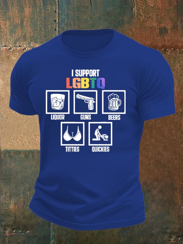 Men's I support LGBTQ Print T-shirt