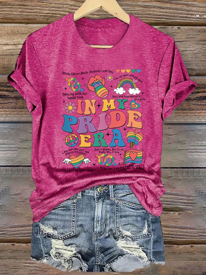 Women's In My Pride Era, Pride Month Print T-Shirt