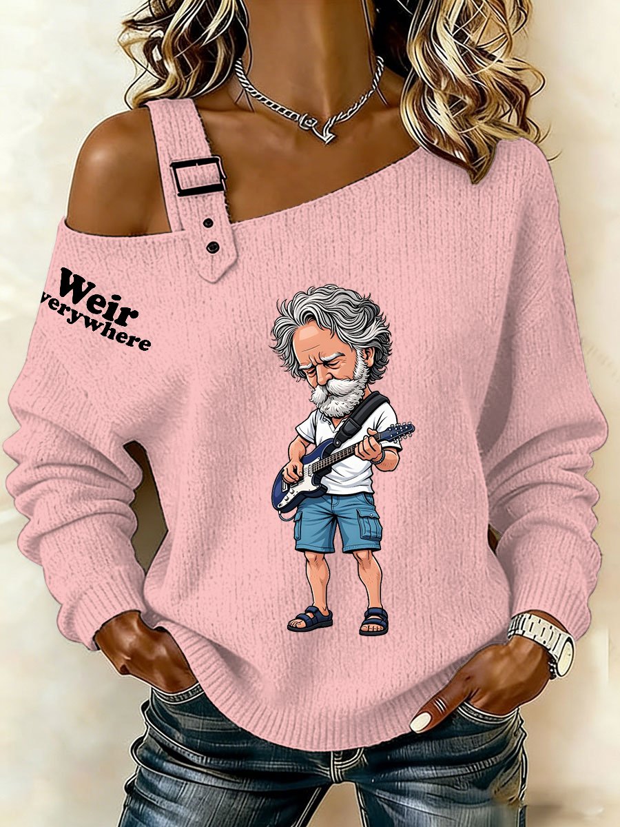 🔥Buy 3 Get 15% Off Women's RIP Bob Weir Weir Everywhere Print Sweatshirt