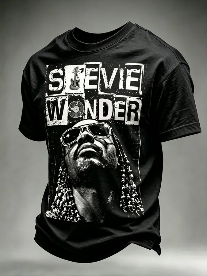 Men's Singer Print Casual T-Shirt