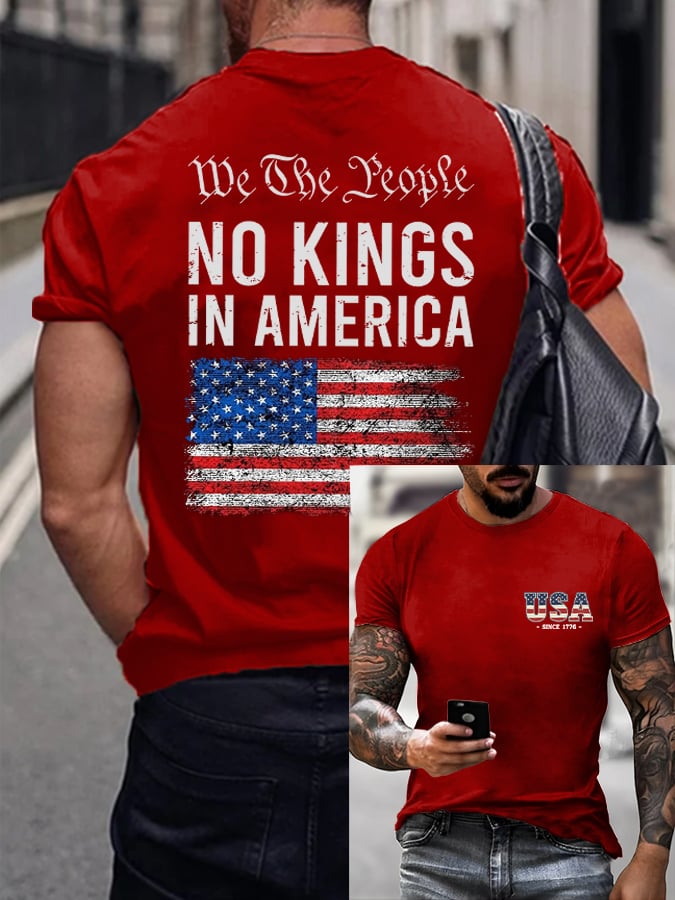 π₯Buy 3 Get 15% Offπ₯Men's casual American flag-free T-shirt