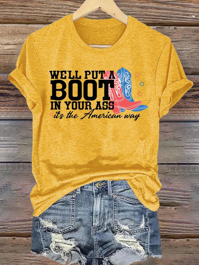 Women's Courtesy of the Red, White and Blue Cowboy T-Shirt