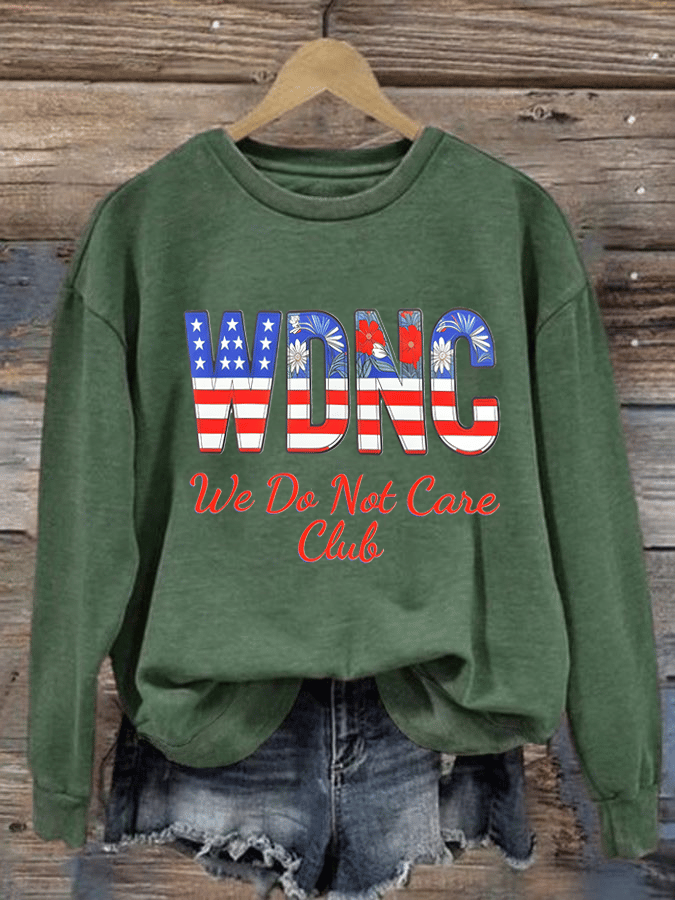 Women's Retro Funny Proud Member Of Club We Do Not Care Menopause Perimenopause Print Sweatshirt