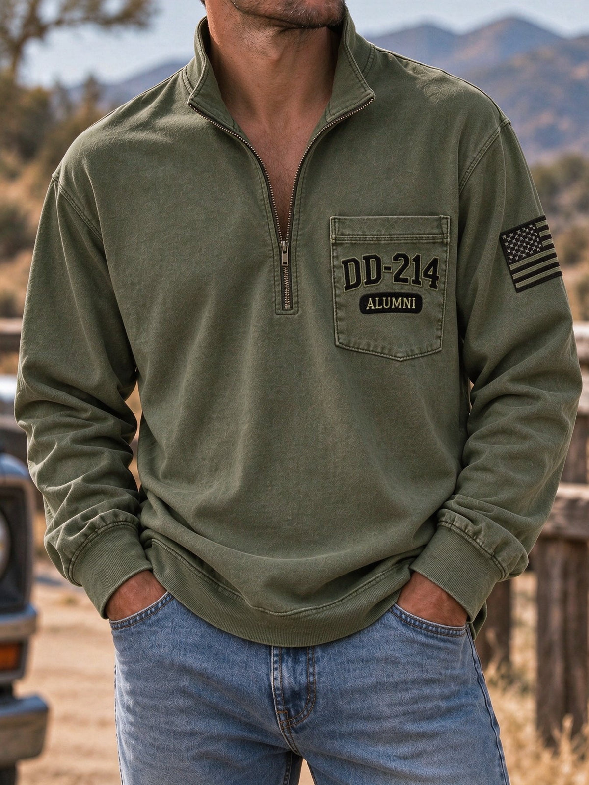Men's Veteran DD-214 Print Sweatshirt