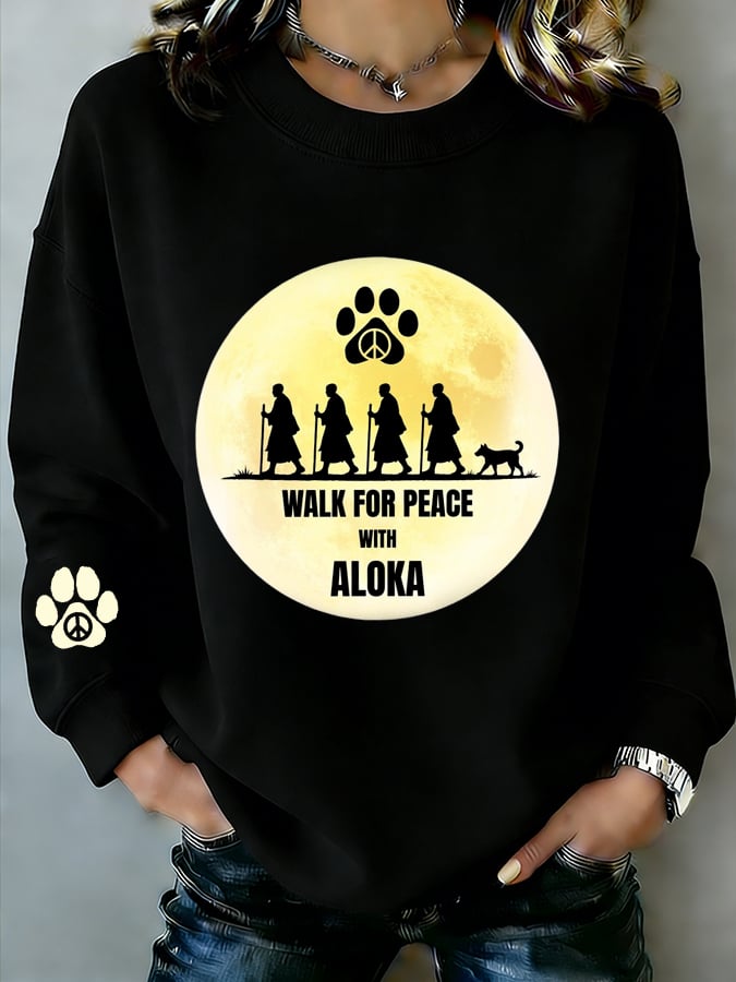 Women's Walk For Peace Art Print Sweatshirt