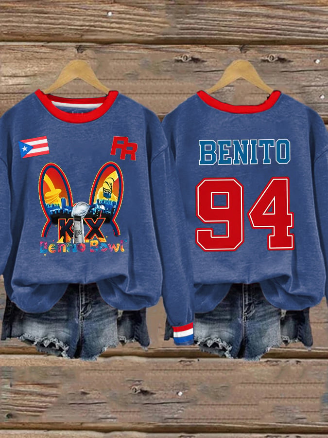 Women's Puerto Rico Print Sweatshirt
