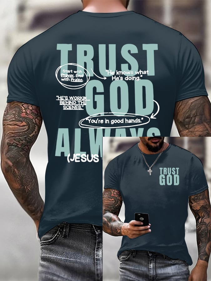 🔥Buy 3 Get 15% Off🔥Men'S Faith Trust God Always Print T-Shirt