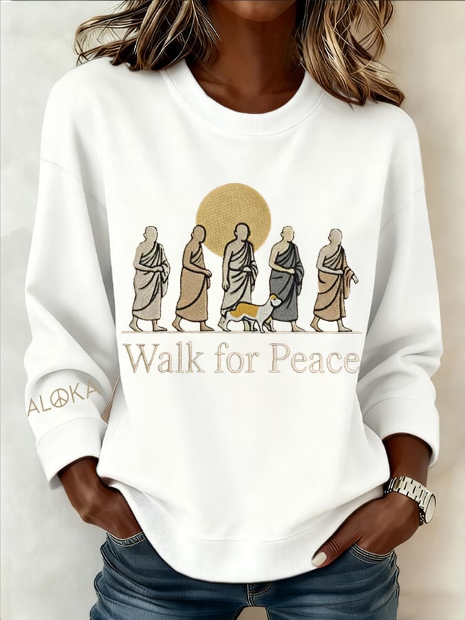 Women's Walk For Peace Art Print Sweatshirt