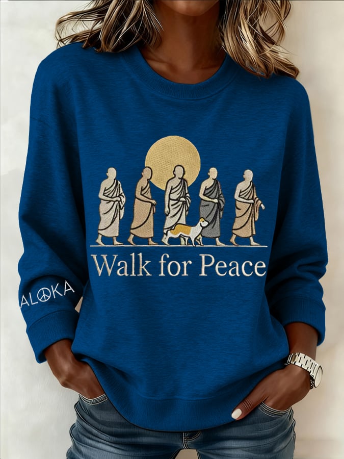 Women's Walk For Peace Art Print Sweatshirt
