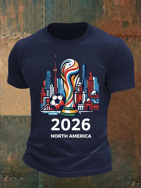 Men's North America WC 2026 Soccer printed T-shirt