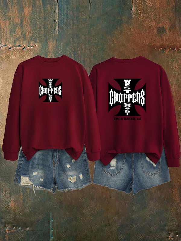 Women's West Coast Choppers-Inspired Paul Tribute Print Sweatshirt