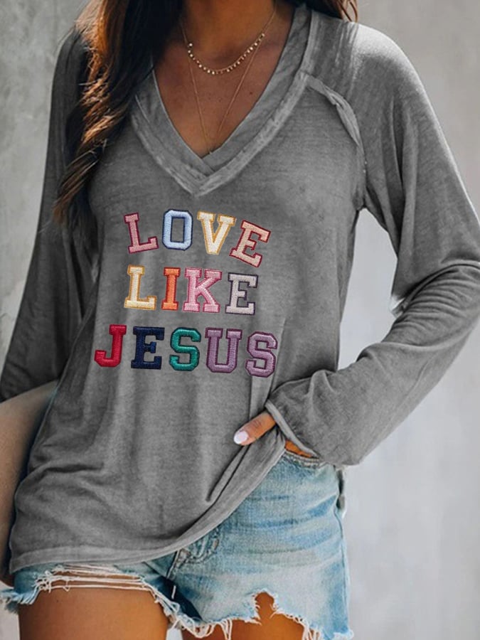 Women's Love Like Jesus Print T-Shirt