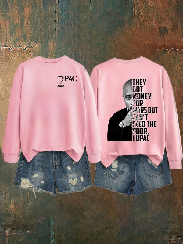 Women's 2Pac Rapper Print Sweatshirt