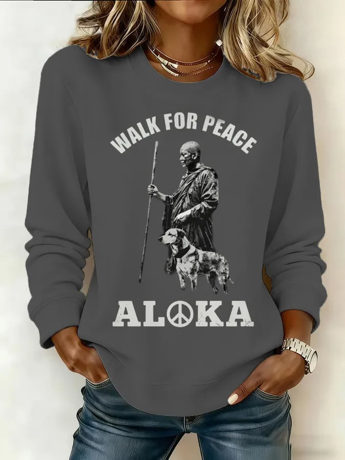 Women's Walk For Peace Art Print Sweatshirt