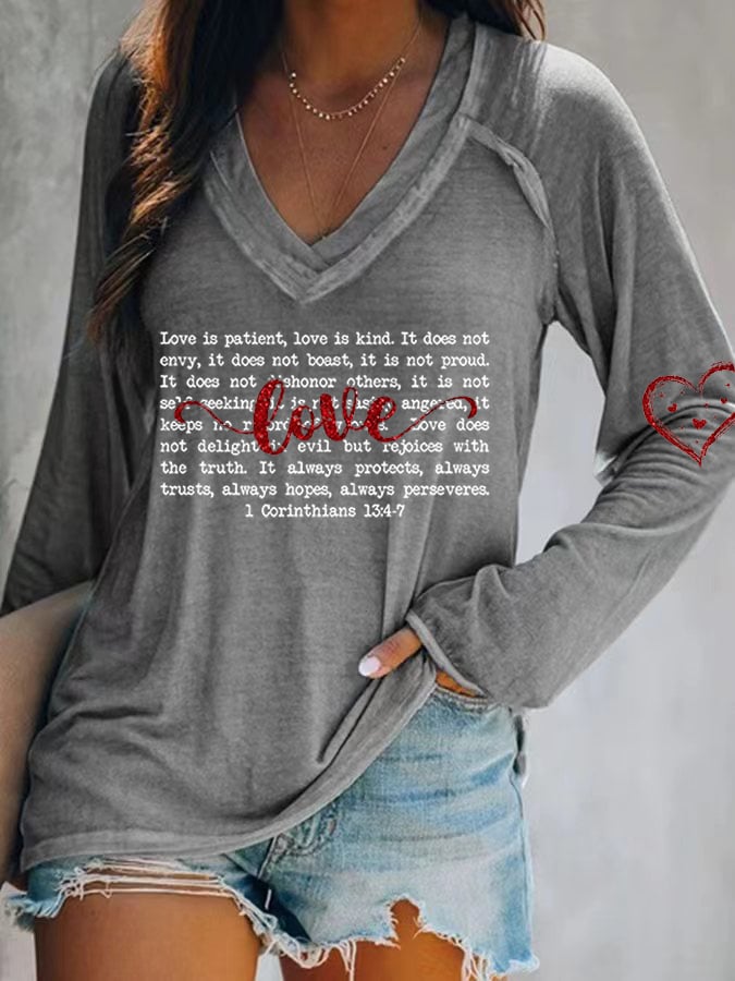 Women's Love is patient Printed T-Shirt