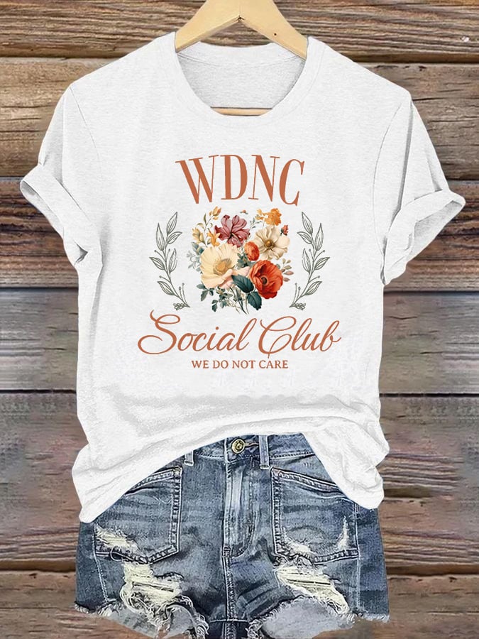 Women's Retro Funny Proud Member Of Club Menopause Perimenopause Print T-Shirt