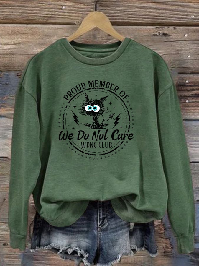 Women's Retro Funny Proud Member Of Club Menopause Perimenopause Print Sweatshirt