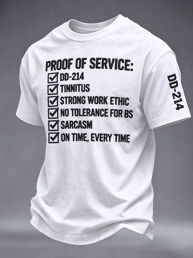 Men's Veteran Pride DD-214 Printed T-shirt
