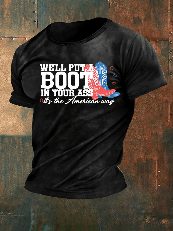 Men's Courtesy of the Red, White and Blue Cowboy T-Shirt