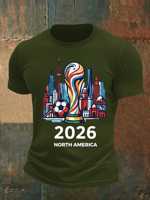 Men's North America WC 2026 Soccer printed T-shirt