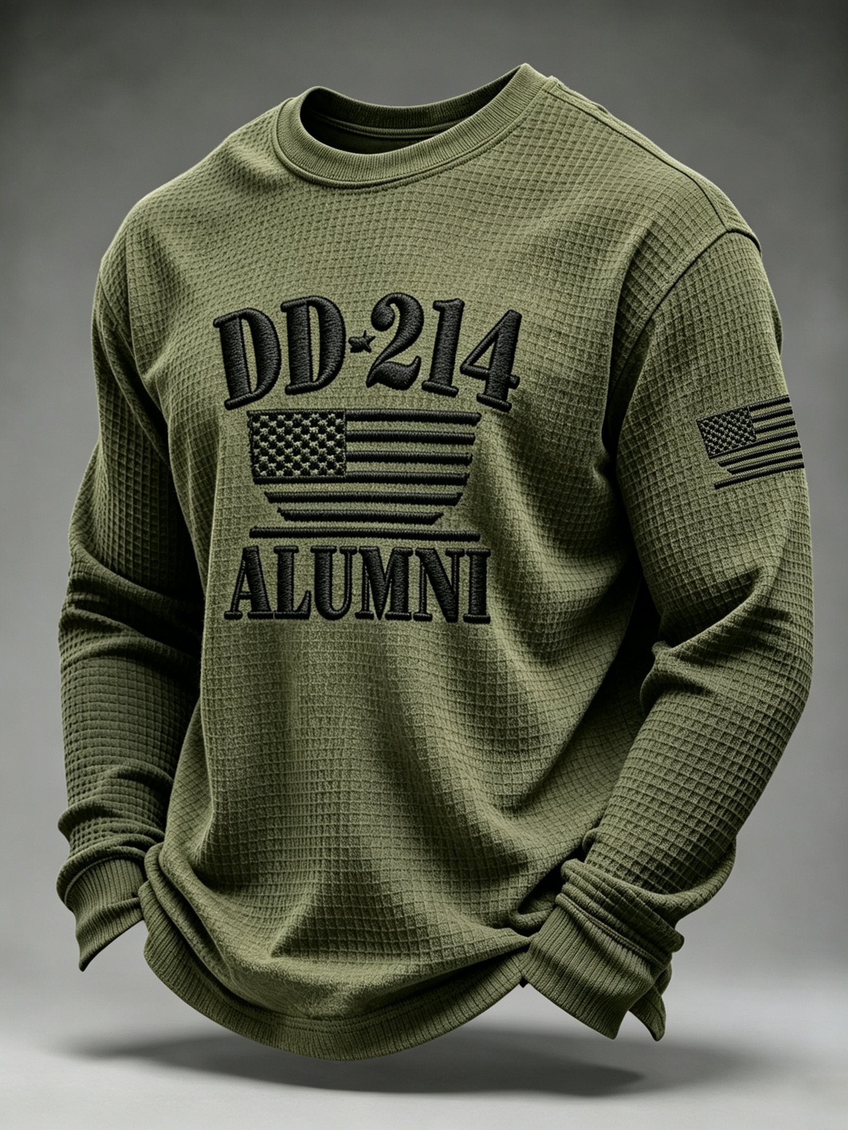 Men's U.S. Veterans Printed Waffle-Knit Top