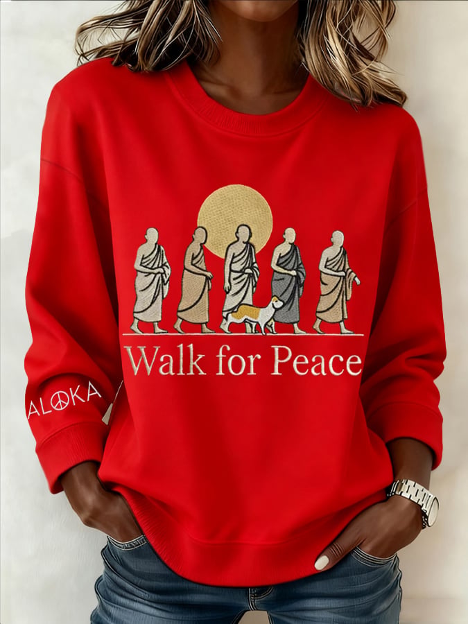 Women's Walk For Peace Art Print Sweatshirt