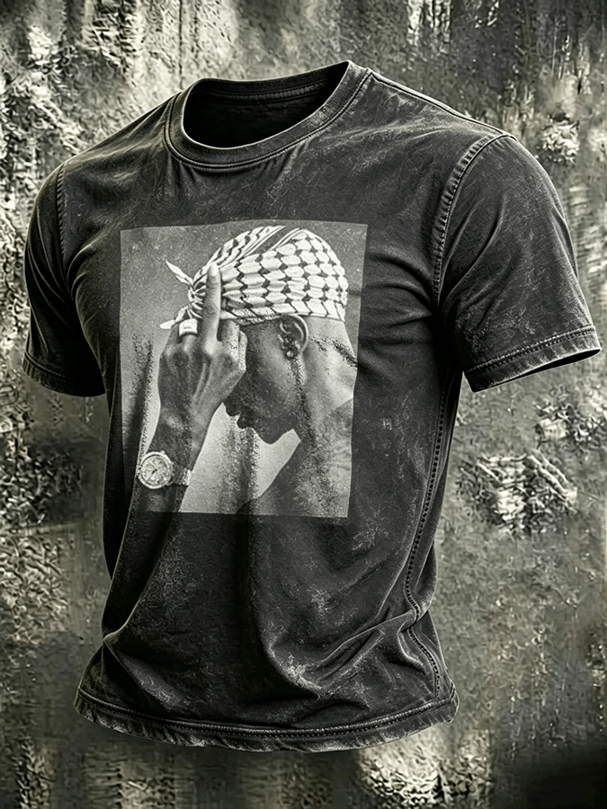 Men's Retro Rap Star Comfortable Pure Cotton T-Shirt