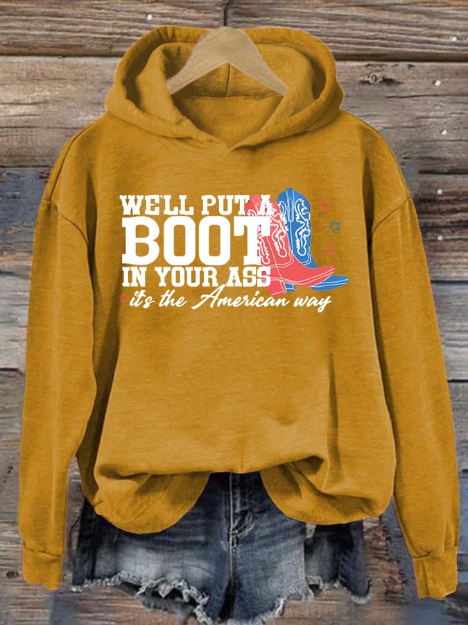 Women's Courtesy of the Red, White and Blue Cowboy Hoodie