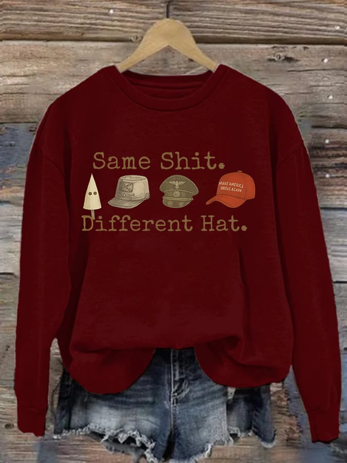 Women's Same shit Different costume Print Sweater