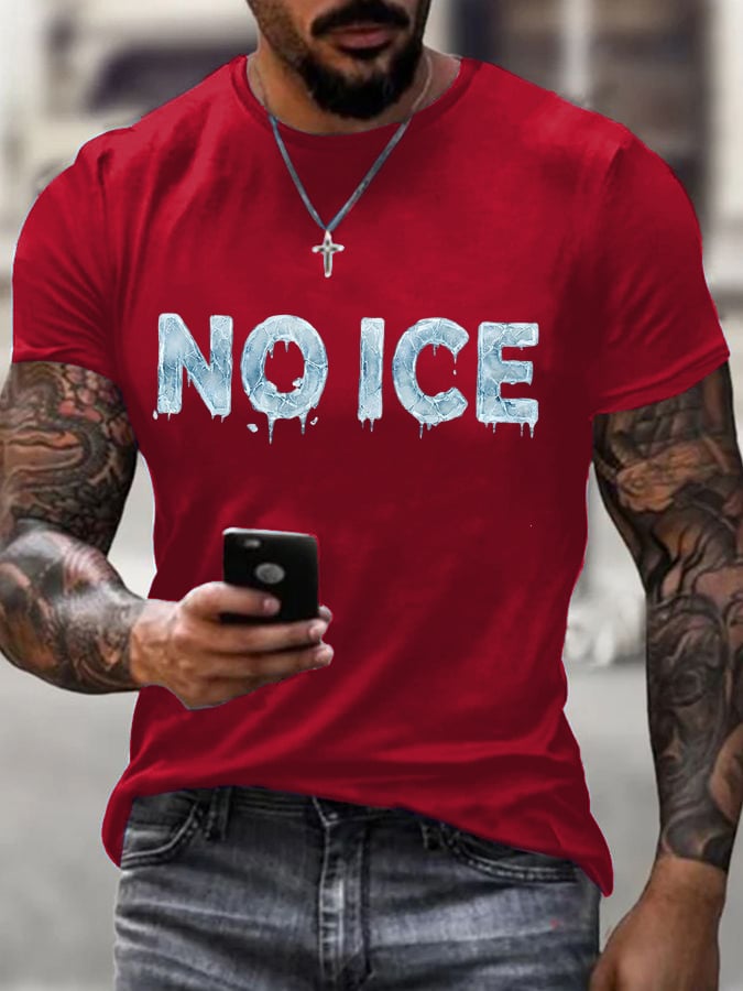 Men's NO ICE Casual Printed T-shirt
