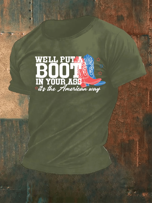 Men's Courtesy of the Red, White and Blue Cowboy T-Shirt