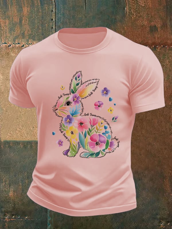 Men's Spring Easter Bunny Subtle Hidden Message FDT T-shirt